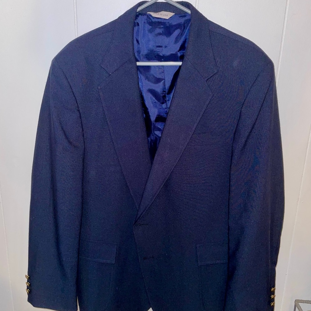 Modern navy blue blazer